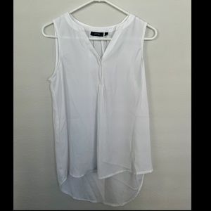 Apt. 9 White Dress Shirt/ Sleeveless Top - Small